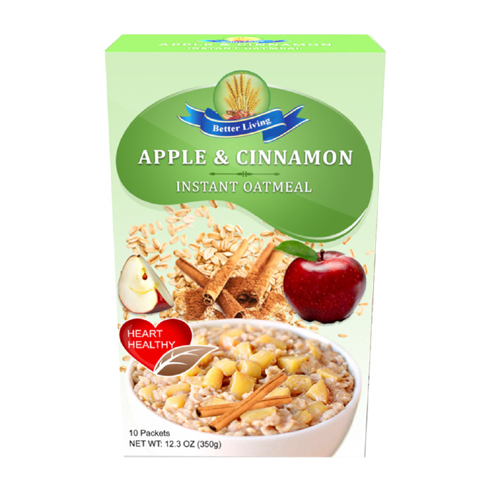 Better Living Flavored Oats Boxes - Apple & Cinnamon