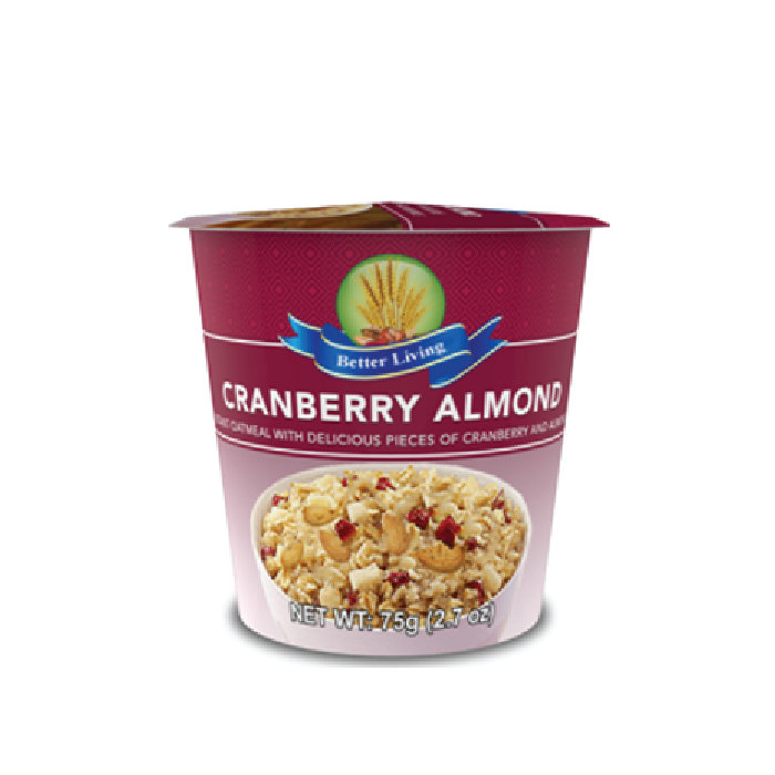 Better Living Flavored Oats Cups - Cranberry Almond