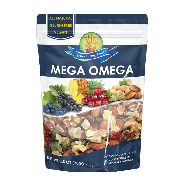 Better Living Fruit & Nut Mixes - 70g - Mega Omega
