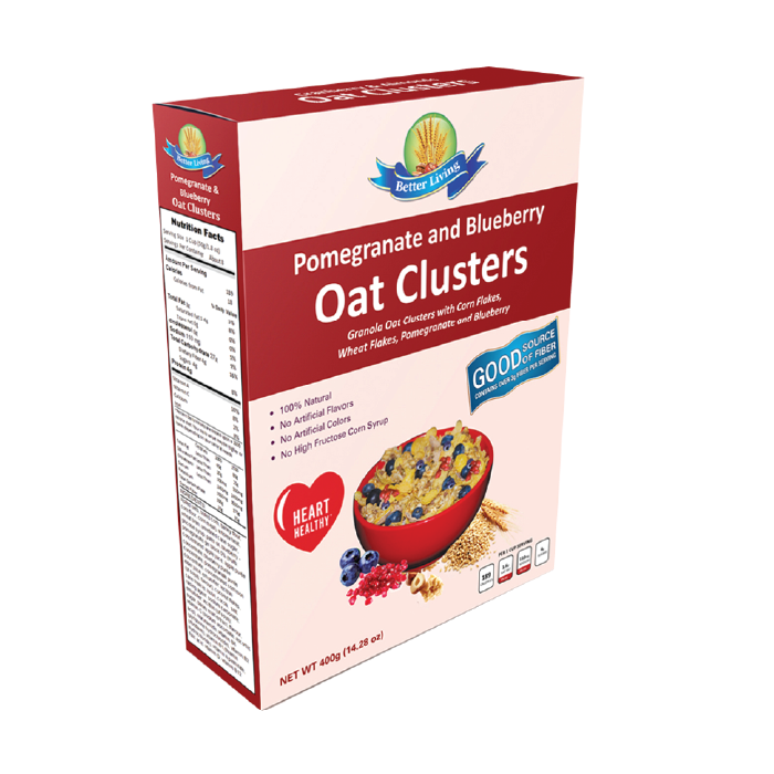 Oat Clusters – 400g Pomeganate and Blueberry