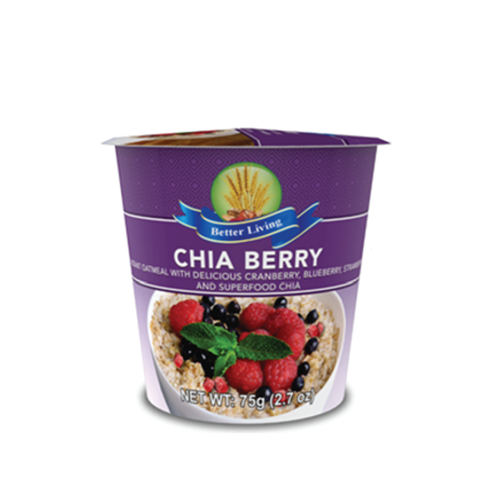 Better Living Flavored Oats Cups - Chia Berry
